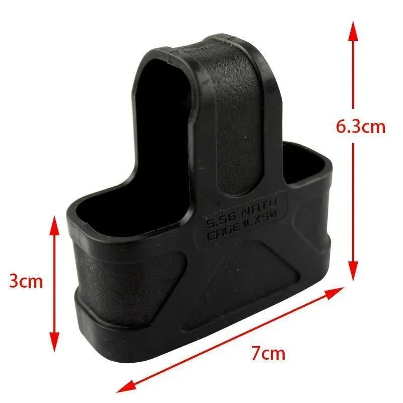 1-12X Outdoor Tactical AK 5.56 Rubber Cage Loop Pull Magazine Rubber Glove Sleeve Cover For M4 M14 M16 Fast Mag Protective Case