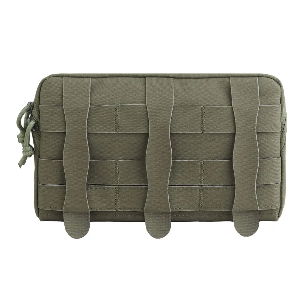 Lightweight Lateral GP Pouch Two-way Zipper Inner Elastic Band MOLLE Fit for Plate Carrier Belt Tactical Hunting