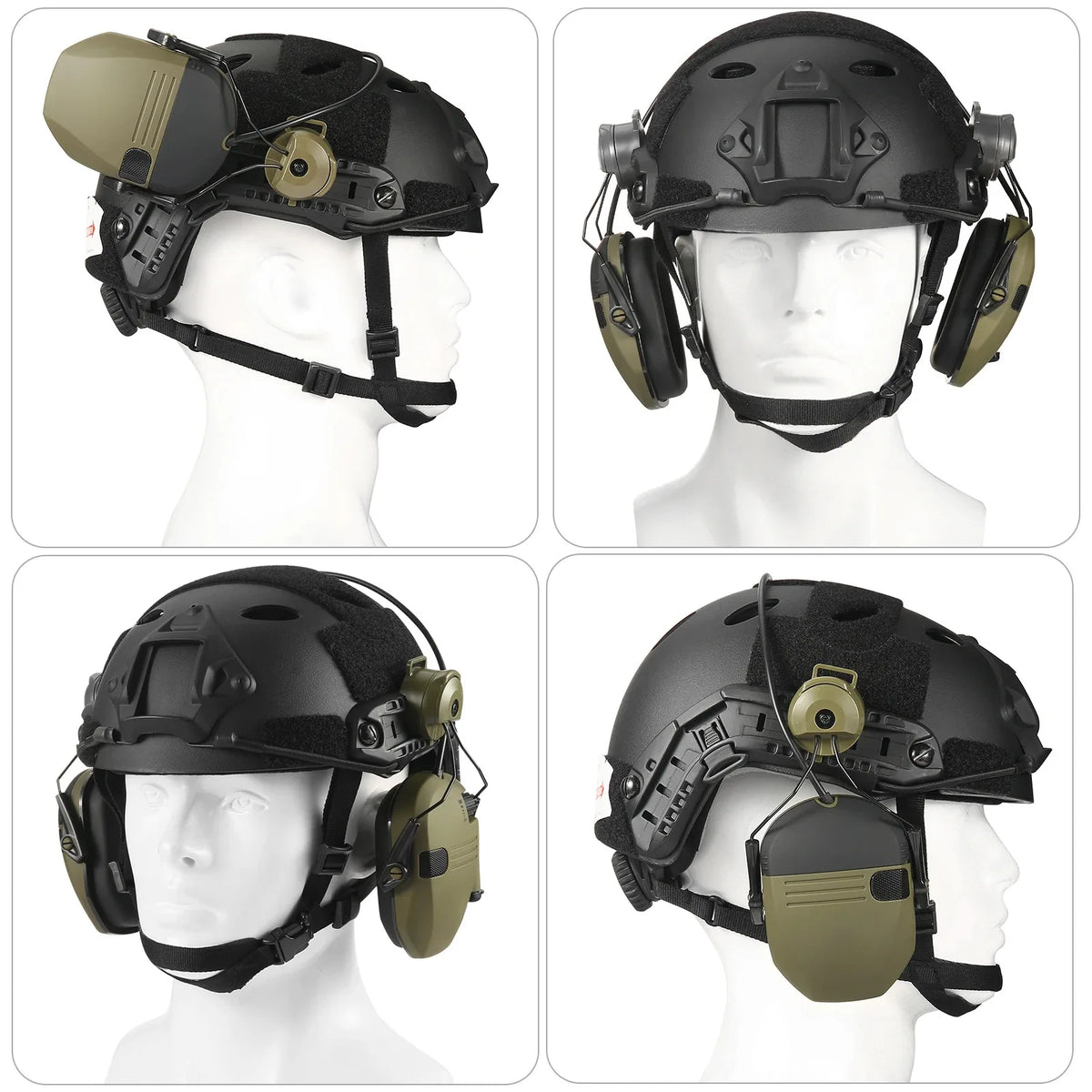 New Generation WK Helmet VersionTactical Electronic Shooting Earmuff Anti-noise Headphone NRR23dB