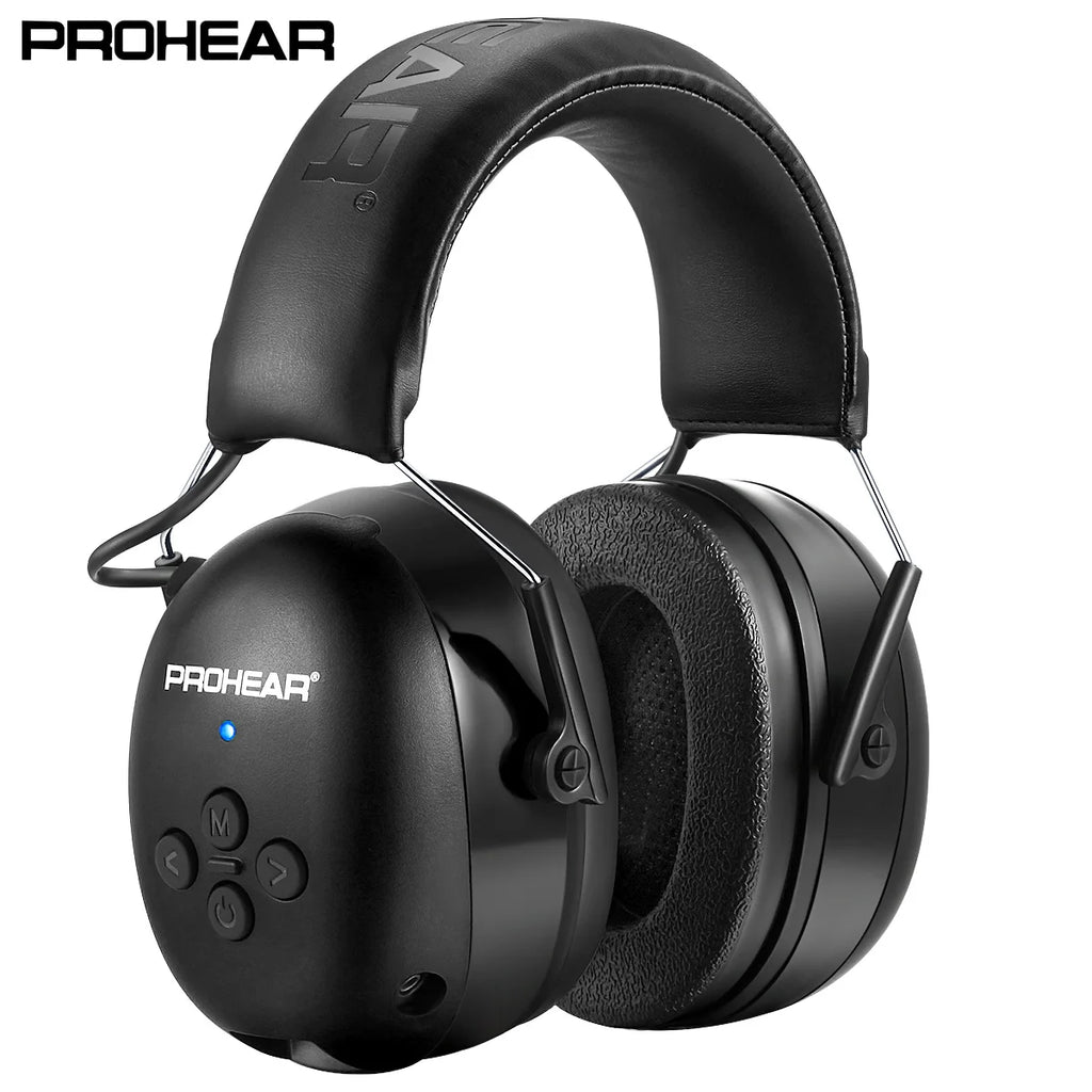 PROHEAR Bluetooth 5.0 Hearing Protection Headphones with Rechargeable Battery Safety Noise Reduction Ear Muffs For Mowing Work