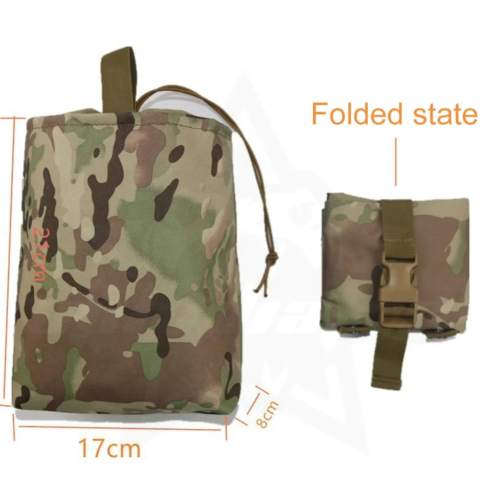 OPHIDIAN  Molle  Magazine Dump Drop Folding Pouch Hunting Airsoft Ammo EDC Tool Bag Foldable Utility Recovery Mag Pack