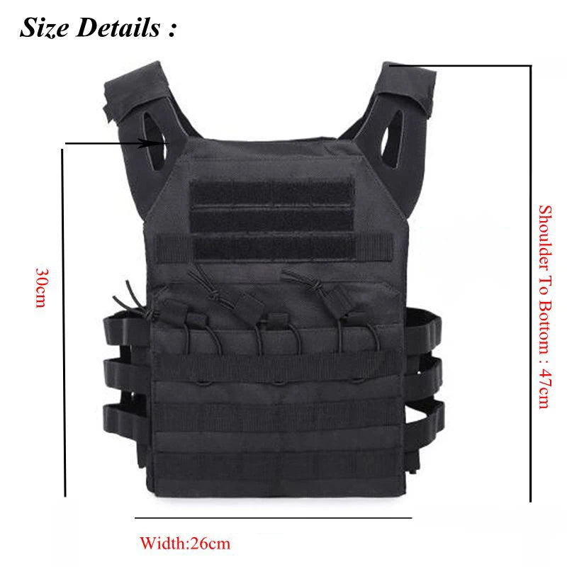 Hunting Tactical Body Armor Molle Plate Carrier Vest Outdoor CS Game Paintball Airsoft Vest Equipment