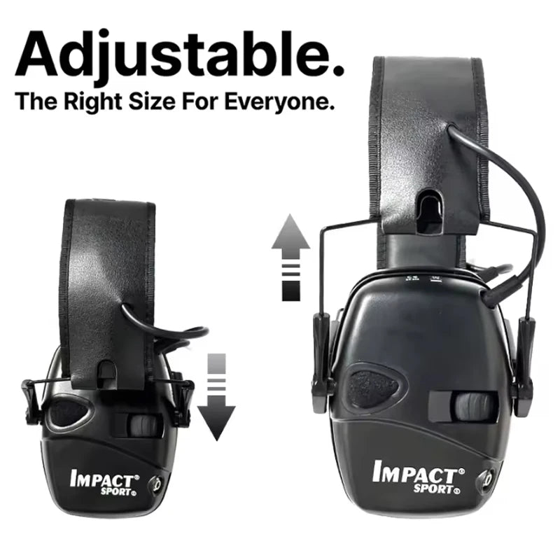 Noise-Cancelling Headphones, Impact Hearing Hunting Original Tactical Electronic Shooting Earmuffs for Outdoor Sports