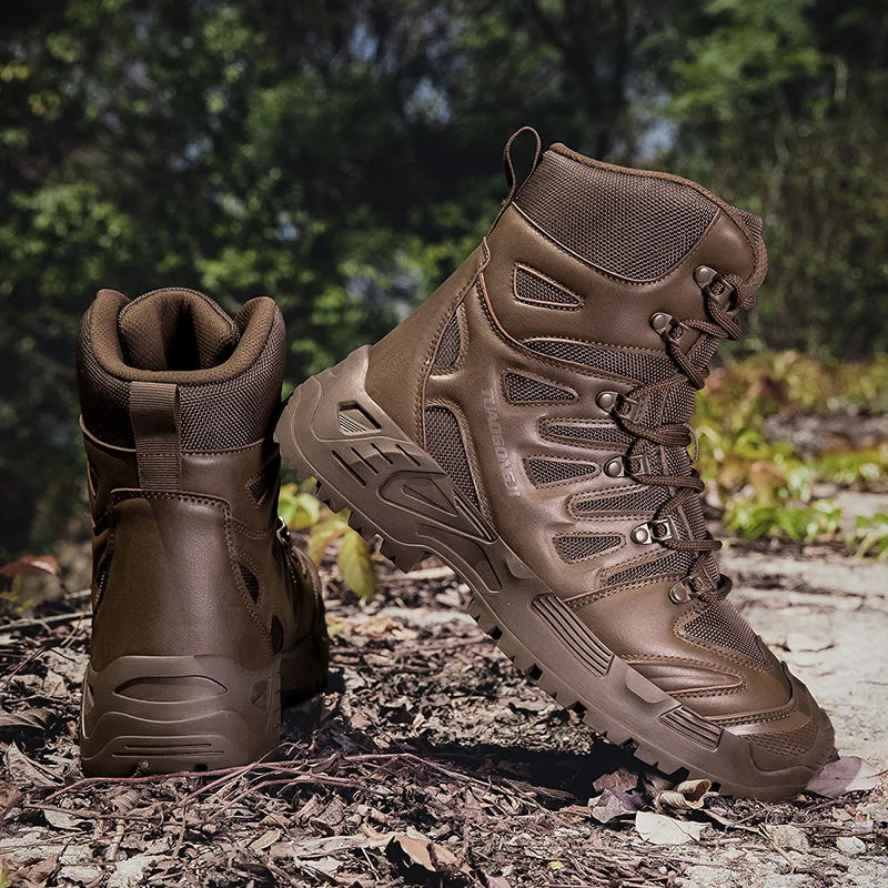Classic Brand Comfortable High Top Mountain Climbing Boots Top Quality Wearable Hunting Shoe Large Size Outdoor Hiking Shoe