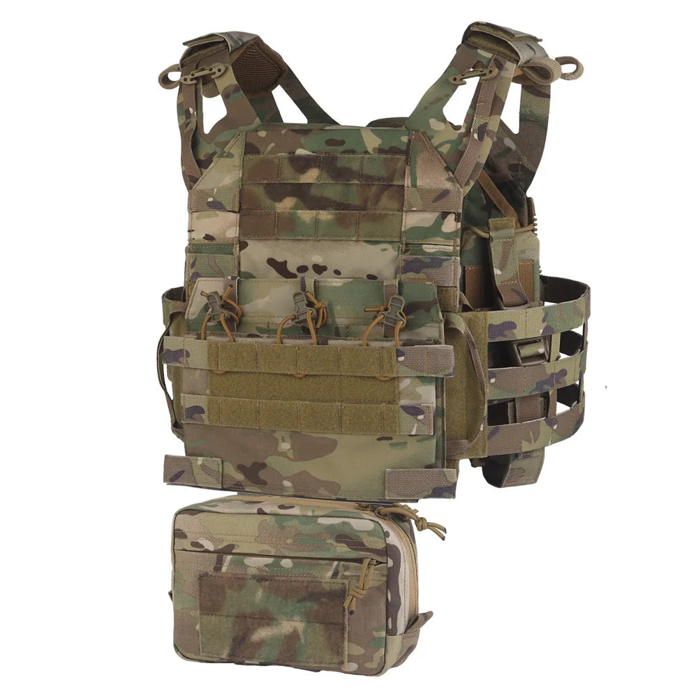 POSEIDON DEFENSE JPCV3 Assault Vest Plate Carrier With Triple Magazine Pouch Storage Side Pouch Radio Pouch Large Drop Pouch