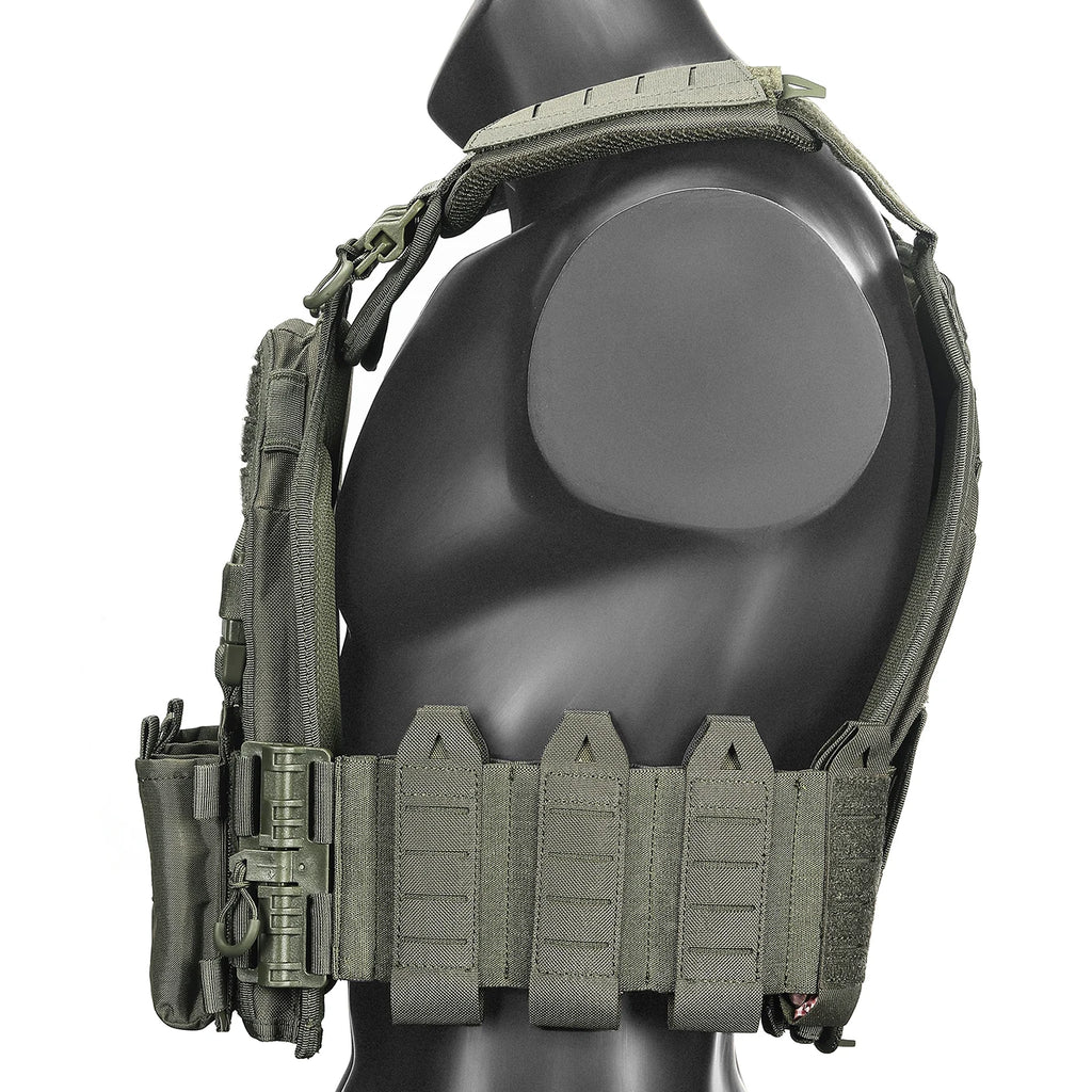 Outdoor Training Tank Top Triple Chest Item Pack MOLLE Extended Training Vest (Including US Flag)