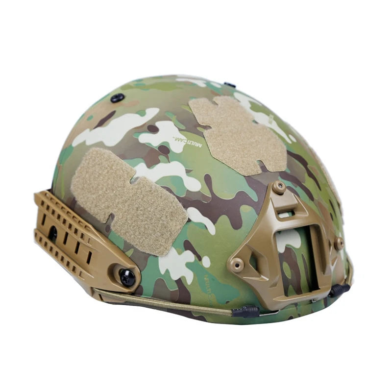 Tactical Helmet Airsoft Paintball CS Game Training Helmet with Night Vision Mount Adjustable Lightweight Head Protection Gear