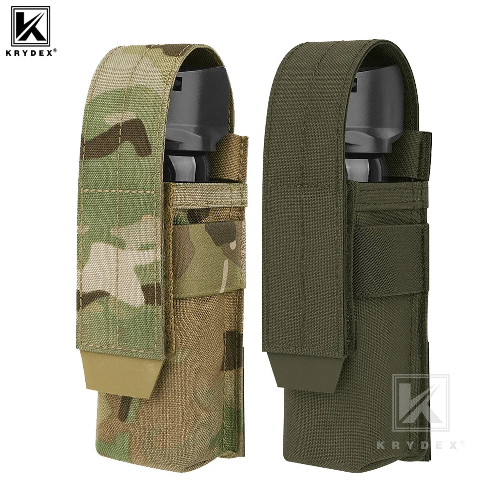 KRYDEX Tactical Flashlight Holster Pouch Low Profile Modular Multi-Function Tool Bag Outdoor Sport Camping Hunting Accessories