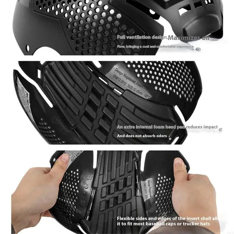 Breathable Bumper Hat Insert Bump Caps Insert Head Protections Baseball Hard Hat Inserts For Outdoor Sports
