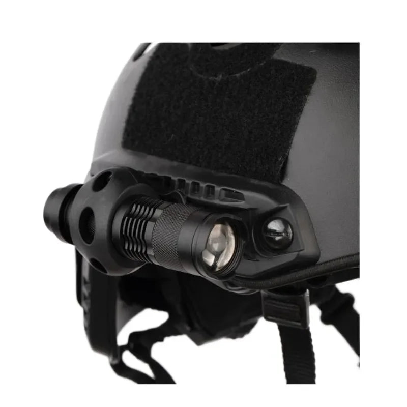 Tactical Helmet Mount Flashlight Clip Set for FAST MICH Compatible with FAST MICH Helmet Q5 Zoom Flashlight Multi Angle