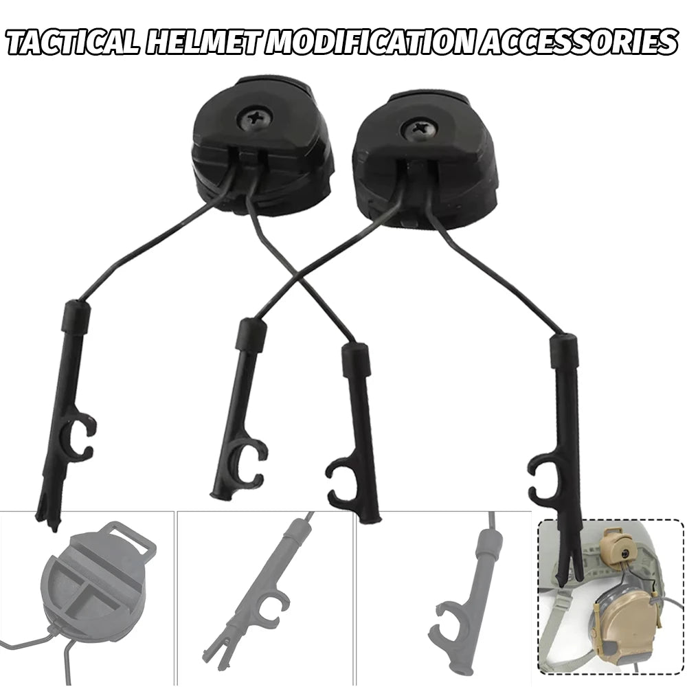 Tactical Headset Bracket Fast Ops Core Helmet ARC Rail Adapter Set fit For COMTAC II Helmet ARC OPS