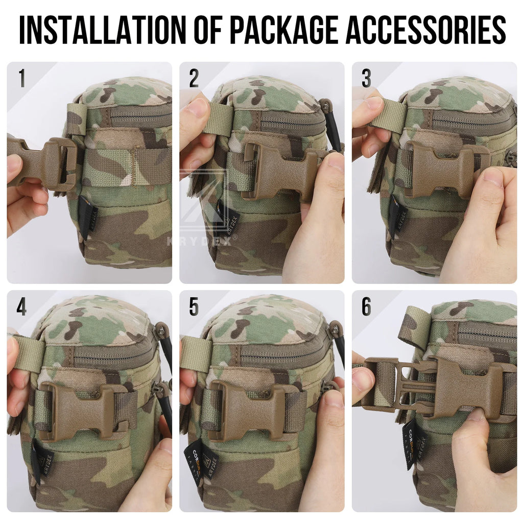 KRYDEX Tactical Hanger Pouch 3-in-1 Convertible Dangler Drop Pouch Multi-Function Sling Tool Bag Waist Fanny Abdominal Pack
