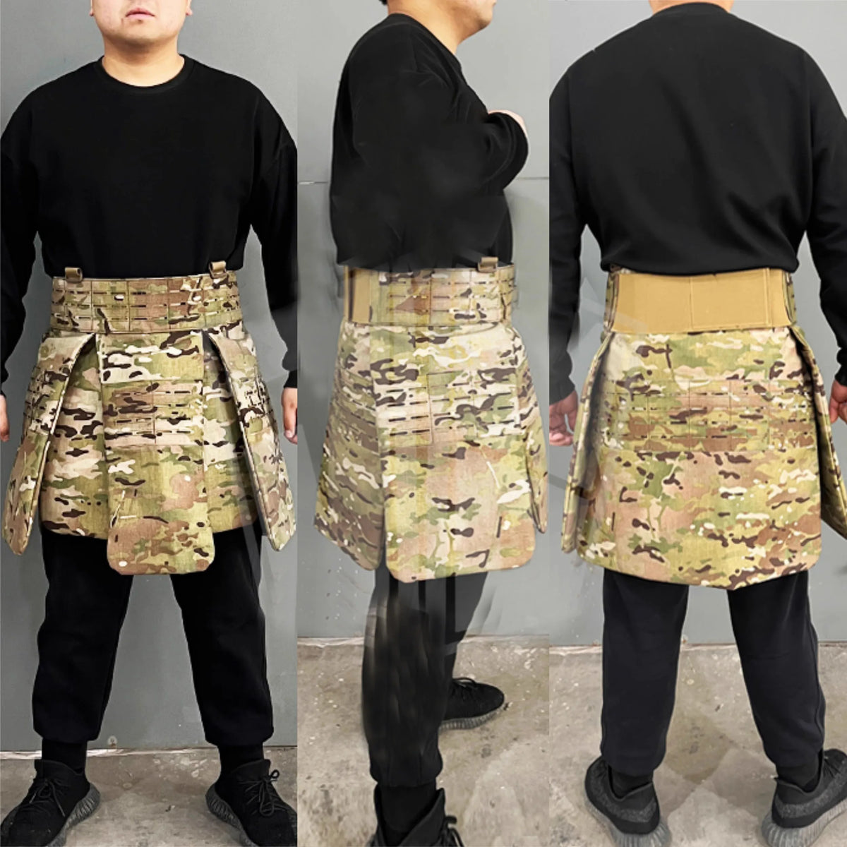 Real NIJ Level IIIA 9mm&.44mag Combat Laser Molle Bulletproof Skirt Tactical Combat Hunting Quick Release Adjustable Skirt