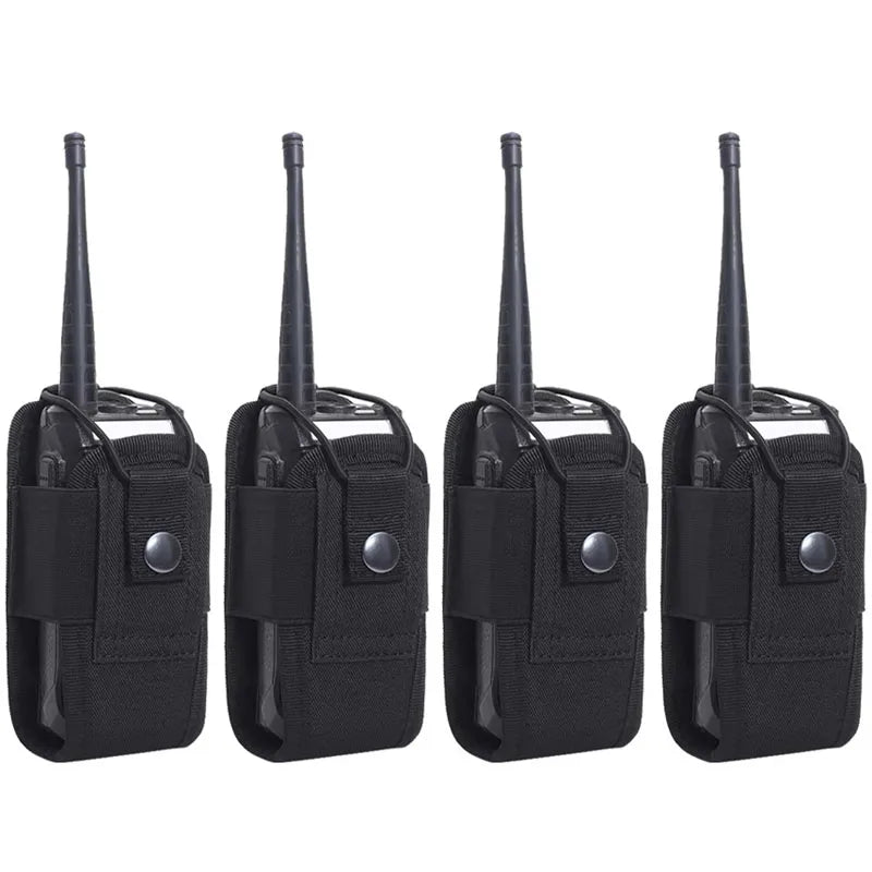 1/2/3/4pcs Nylon Talkie Pouch Tactical Radio Walkie Bag Holder Pocket Portable Interphone Holster Carry Bag Hunting Camping