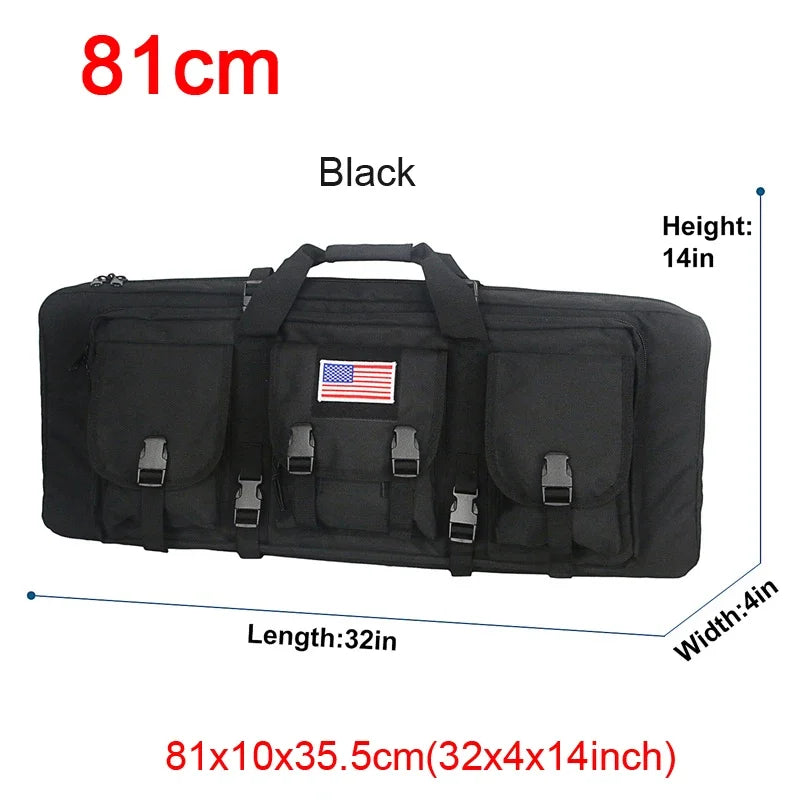 LQARMY 81 97 106 122cm Tactical Gun Bag Double Rifle Case  Molle Rifle Bag Sniper Airsoft Gun Case Backpack Hunting Gun Holster