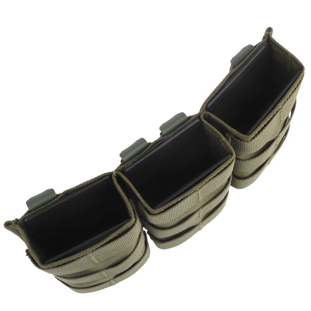 Tactical Molle 7.62 Triple Magazine Pouch Medium Open Top KYWI Kydex Wedge Insert Mag Pouch Holder Hunting Accessories