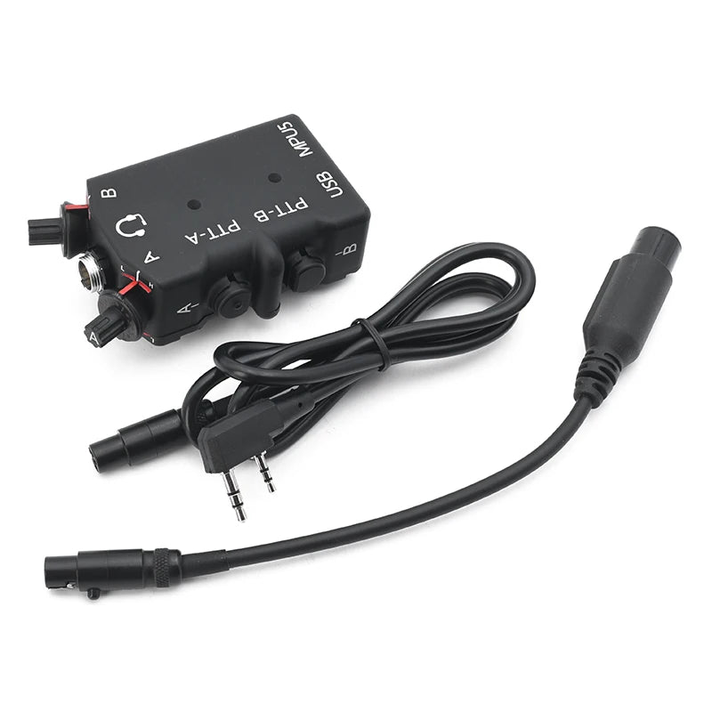 New Tactical MPU5 Standard Metal Dual PTT Single and Dual-Channel Function CNC Metal Radio PTT for AMP Headset C3 Headset