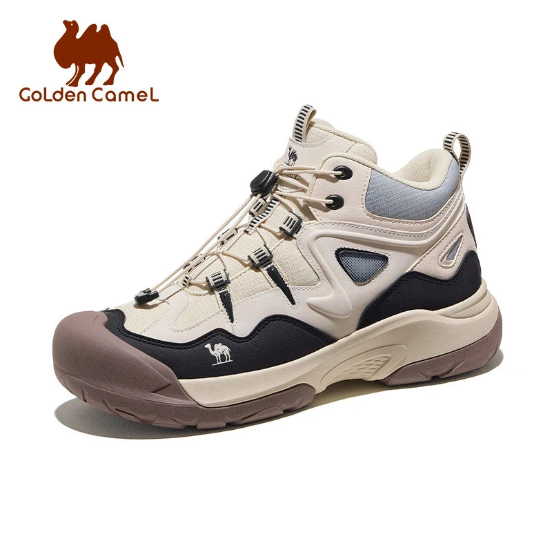 GOLDEN CMAEL Outdoor Hiking Shoes Men Women Height Increased Non-slip High-top Mountaineering Boots for Men Shock-absorbing