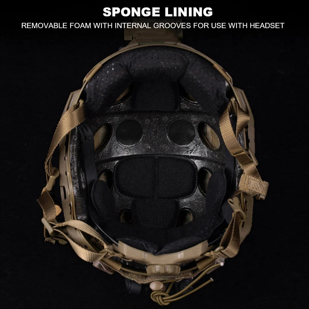 Tactical FAST Helmet With Goggles Mask Full Protection Hunting Combat Airsoft Helmet Outdoor Sports Cycling Safety Helmet Gear
