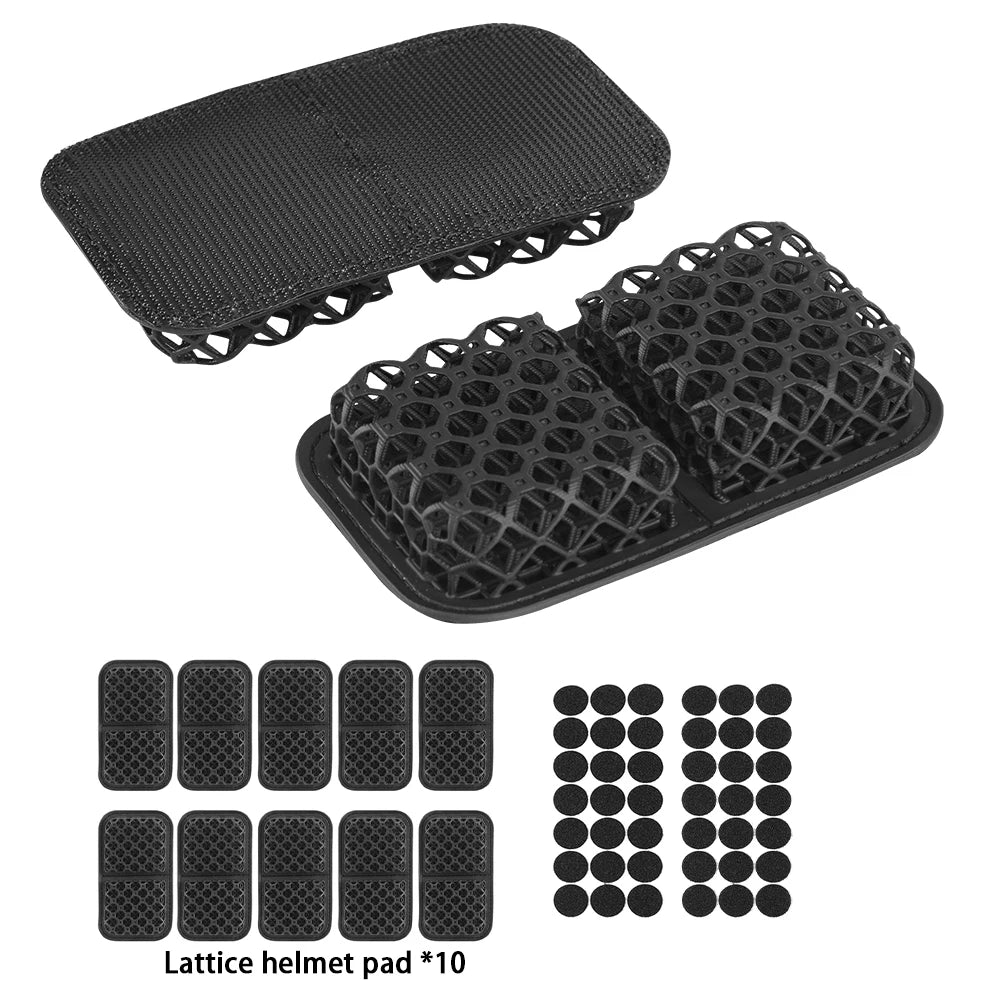 BOOIU Tactical Helmet 3D Printed Honeycomb Polymer Liner Pad Breathable High Elastic Shock Absorption Cushion For Outdoor Gear