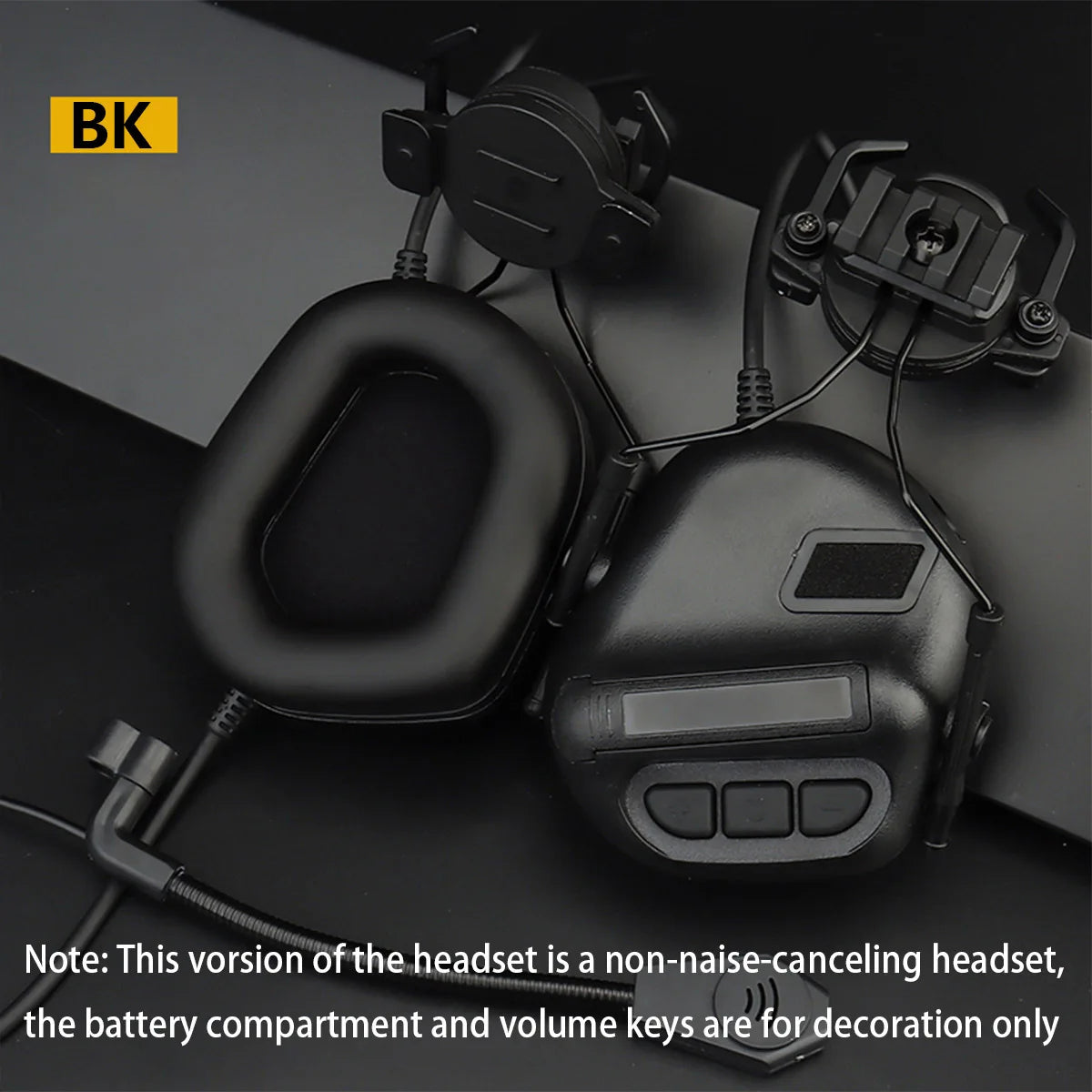 Tactical Gen5 Helmet Headset Foldable No-Pickup Version Shooting Noise-Cancelling Headphones Hunting PTT Fast Helmet Adapter