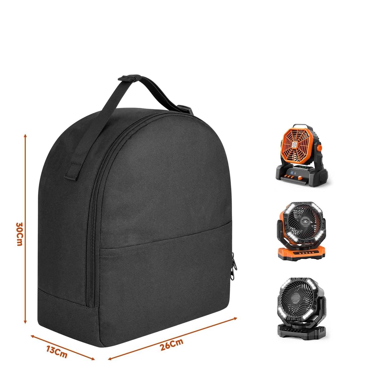 600D Oxford Cloth Storage Bag Large Opening Design Suitable for Most Rechargeable LED Camping Fans on The Market