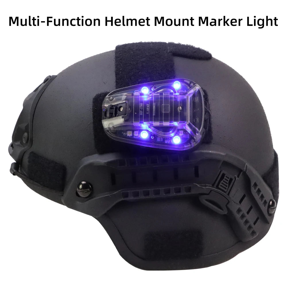 BOOIU Tactical Helmet Light Signal Light with LED IR/Strobe IFF Helmet Light Flashlight Survival Signal Light for Outdoor Sport