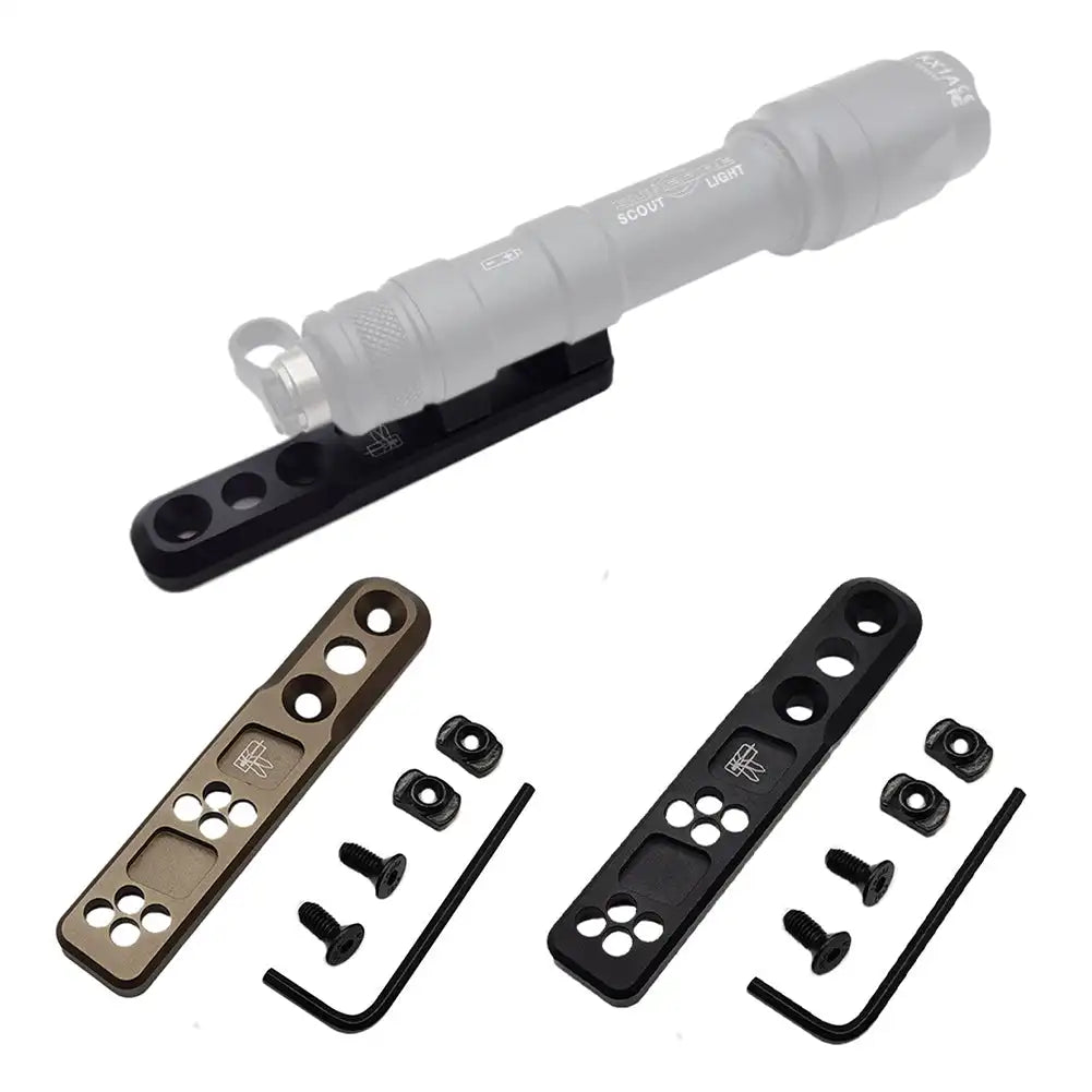 M300/M600 Support 45° Side Guide MLOK/KEYMOD Fishbone Increasing Guide Flashlight Clamp Horse for Margaap Kam Ming