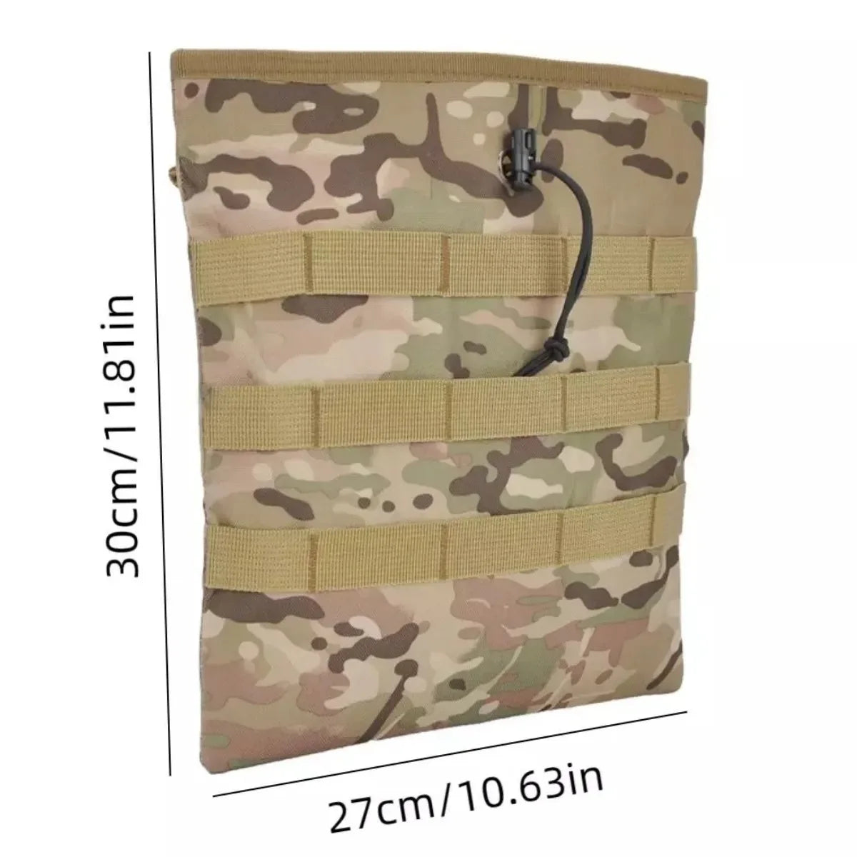 Tactical Roll-up MOLLE Dump Pouch Magazine Recovery Bag Outdoor Drawstring Mag Recycling Storage Pack for Airsoft Hunting Gear
