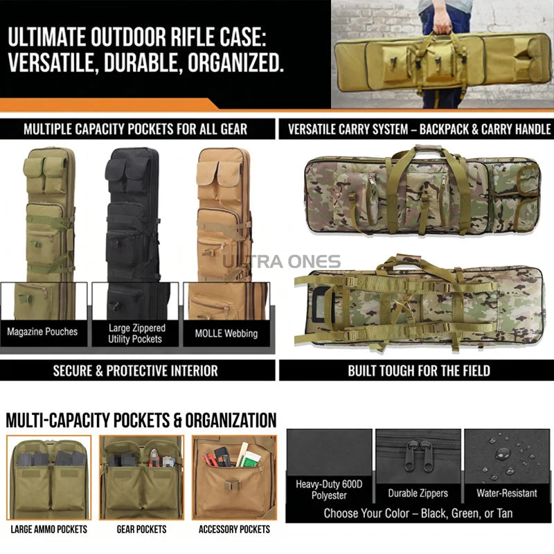 81 94 114 CM Outdoor Hunting Gun Bag Backpack Tactical Shotgun Rifle Square Carry Bag Gun Protection Case Sniper Backpack