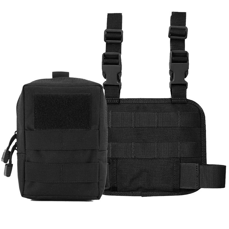 Tactical Molle EDC Pouch Compact Utility Pouch 600D Multipurpose Tool Bag Wasit Bag Organizer Tools Bags with Thigh Rig Panel