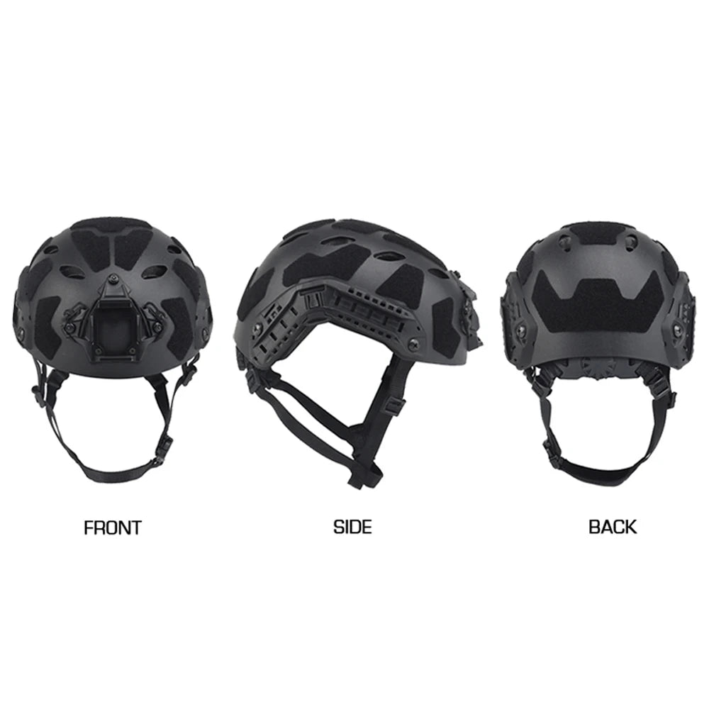 11Pcs/Set Super High Cut Tactical FAST Helmet Magic Sticker Helmet Hook Loop Patches Helmet Accessories BK/MC