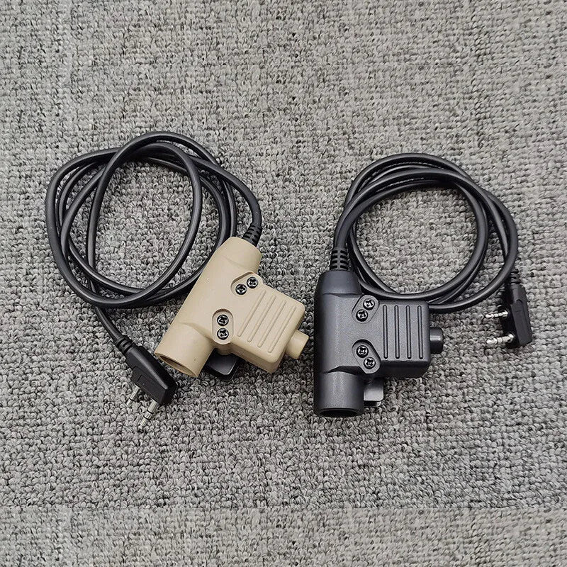 U94 PTT Cable Plug Tactical Tactical Headset for Baofeng UV-5R UV-S9 Plus UV-82 AR-152 UV-10R Walkie Talkie Two Way Radio Plug