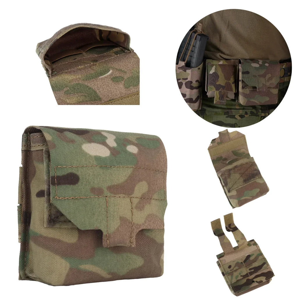 JSTA Multifunctional Magazine Pouch Tactical Molle Belt Bag Outdoor Hunting Shooting Grocery Bag 7.62 5.56 9m MAG Stacked Pocket