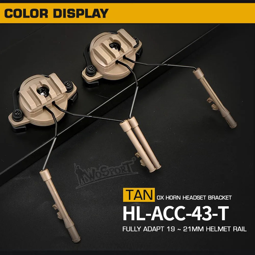 Tactical Headset Bracket Helmet Accessories Adjustable Fast Mounts Rail Adapter Militar Hunting Shooting Equipment