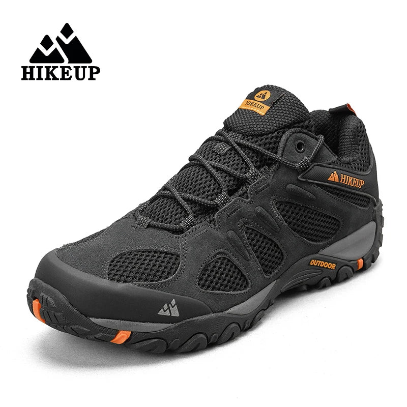 HIKEUP Men Shoes Breathable Splashproof Outdoor Hiking Shoes Mountain Climbing Sport Men Hunting Trekking Sneaker