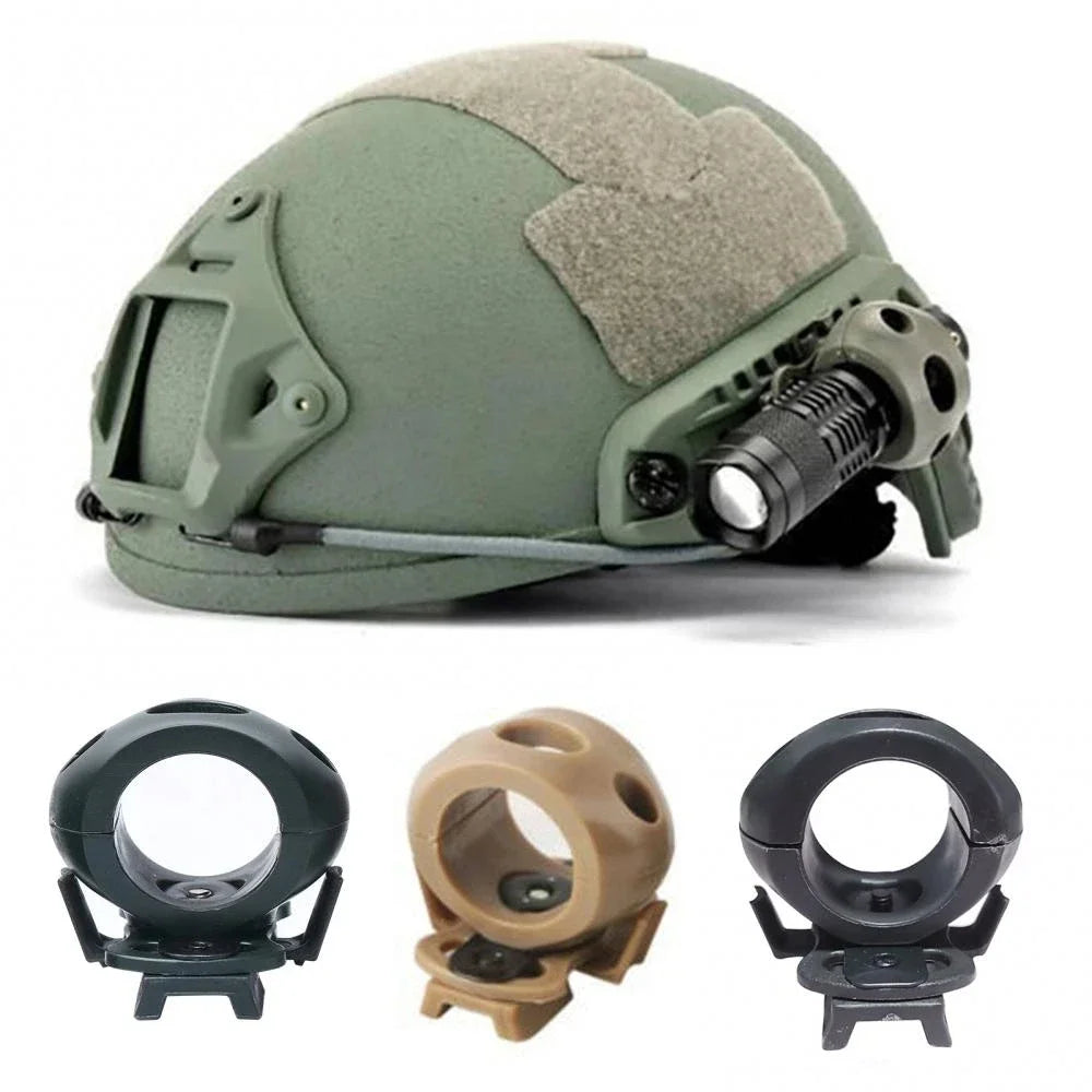 1pcs 25mm helmet with special lighting flashlight support Tactical Helmet clamp adapter