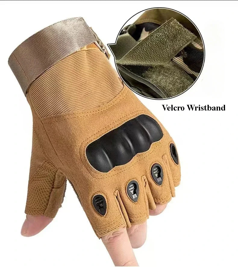 Half-finger Tactical Gloves Men's Outdoor Cycling Sports Anti-slip Wear Mountaineering Fitness Training wargame