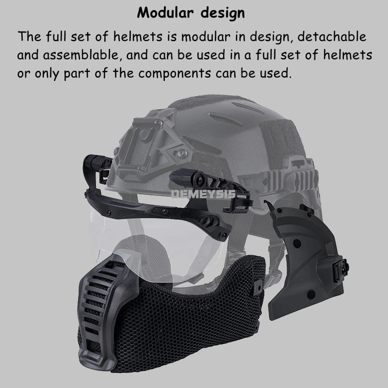 Tactical Wendy 3.0 Full Protection Helmet Hunting Airsoft Training Gear Outdoor Paintball Combat Sports Helmets Kit with Mask
