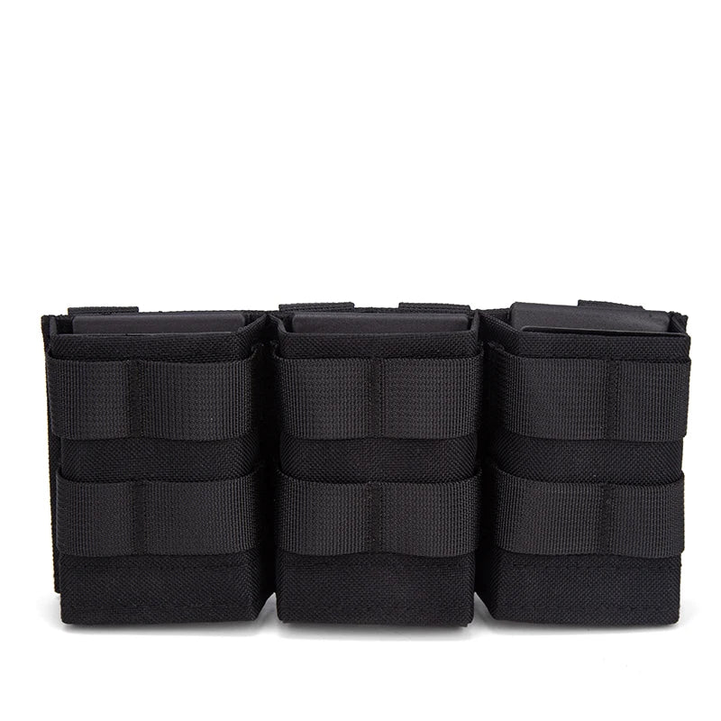 Triple medium 5.56 magazine bag, tactical vest magazine bag, M4 KYWI MAG magazine bag, tactical hunting airsoft equipment