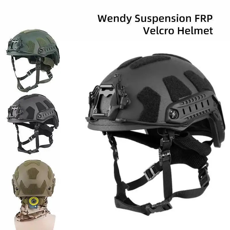 FAST Tactical Helmet FRP Velcro Ballistic Helmet High Cut Wendy Suspension With Double-Lineed Adjustable Knob Ballistic Helmet