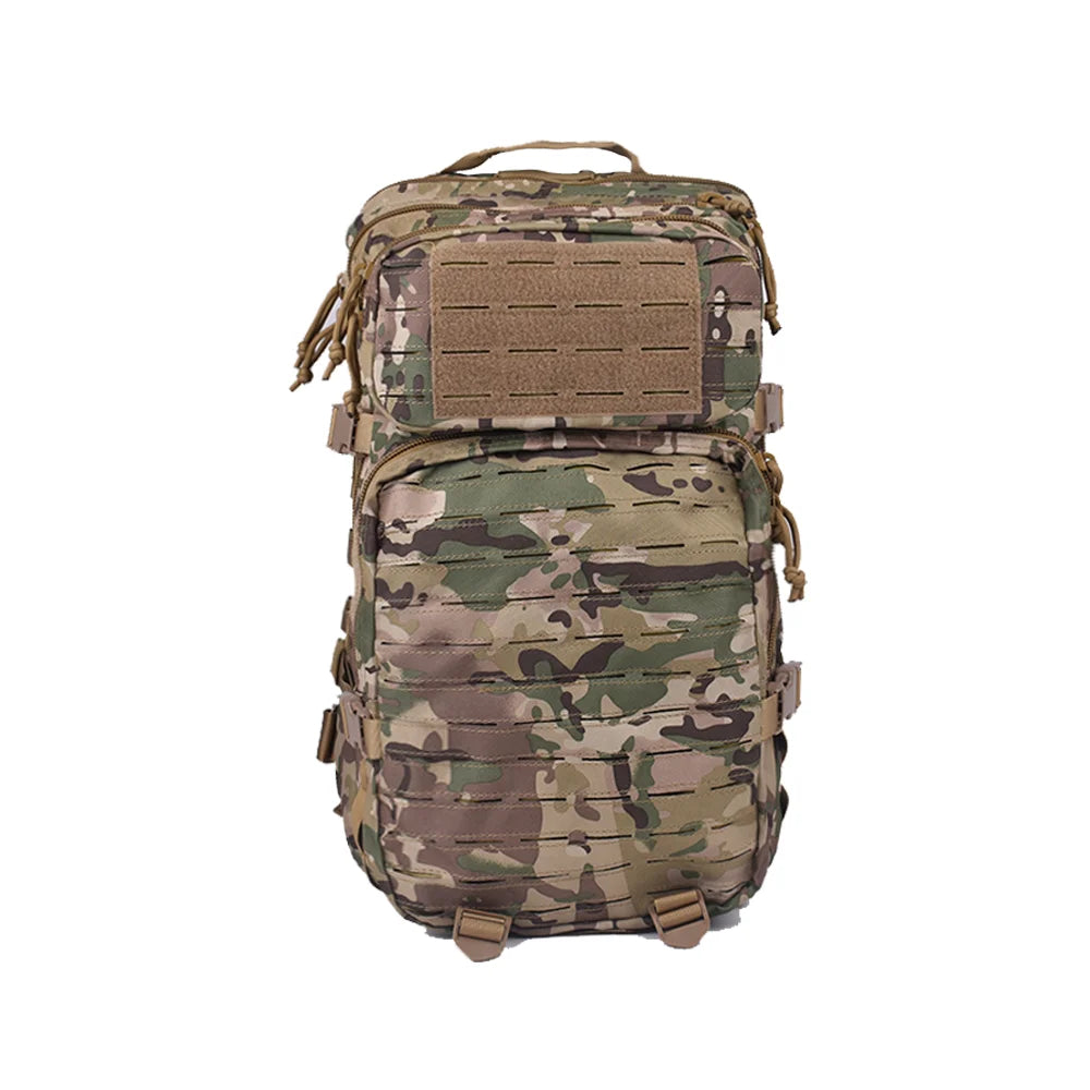 Custom Logo Tactical Backpack Polyester Laser Cut Molle Backpack High Density Bag Camouflage Fashion