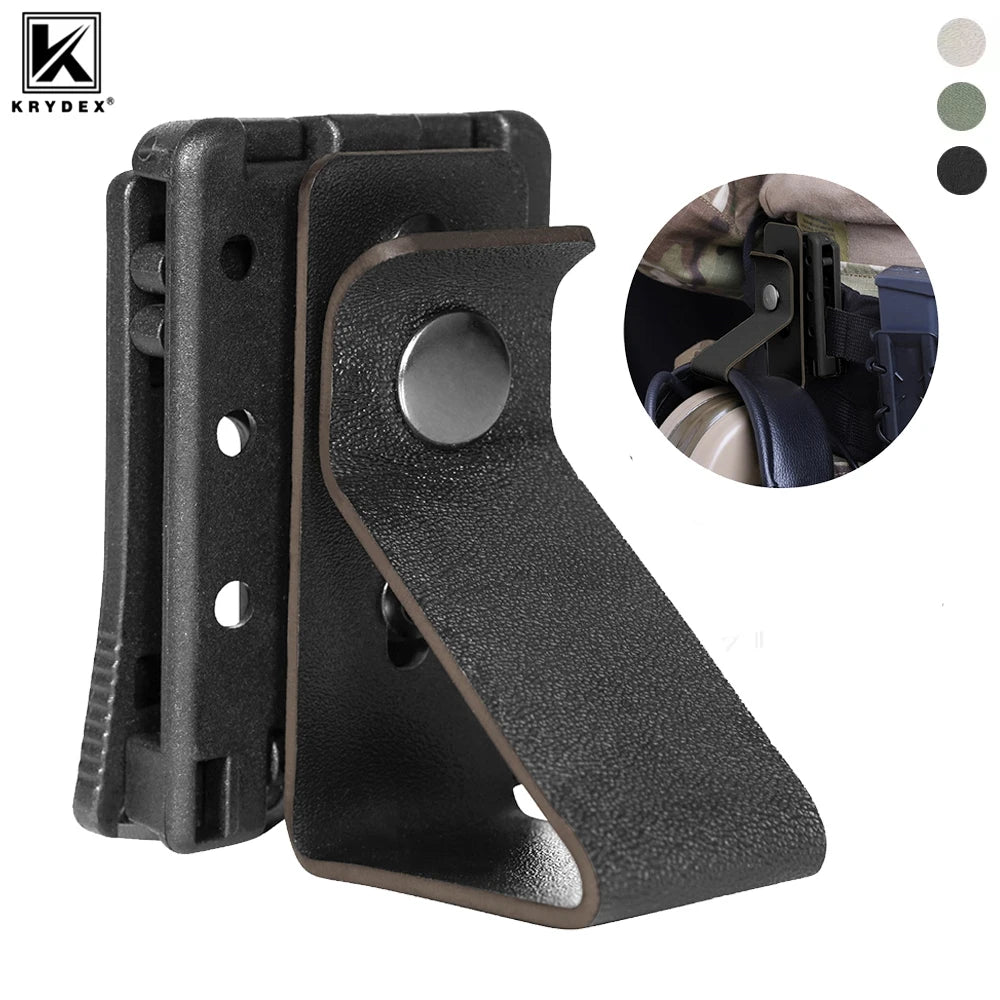 KRYDEX Tactical Sport Headset Holder Earphone Muff Hanger Hearing Protector Mount For Waist Belt Hunting Shooting Accessories