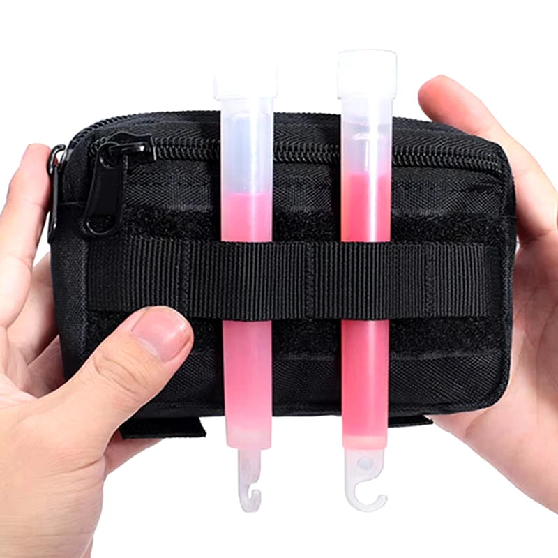 Men's Double Layer EDC MOLLE Pouch, Waist Belt Bag Fanny Pack for Outdoor Hiking & Camping Accessories