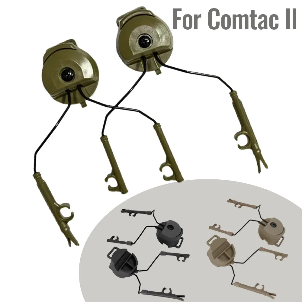 Tactical Rail Mounts Headset Rail Adapter Headset Holder Set Bracket Headphone Mount Stand Comtac II Noise Cancelling H