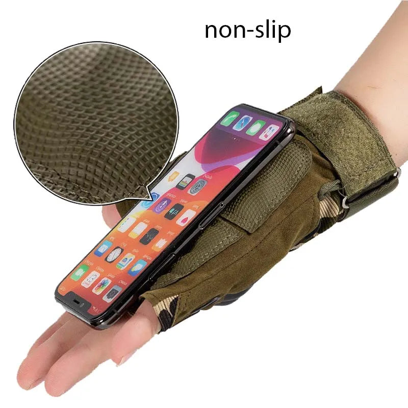 Outdoor Tactical Gloves Touch Screen Hard Shell Non-slip Protective Gear for Sports Hiking Climbing Hunting Cycling Motorcycle