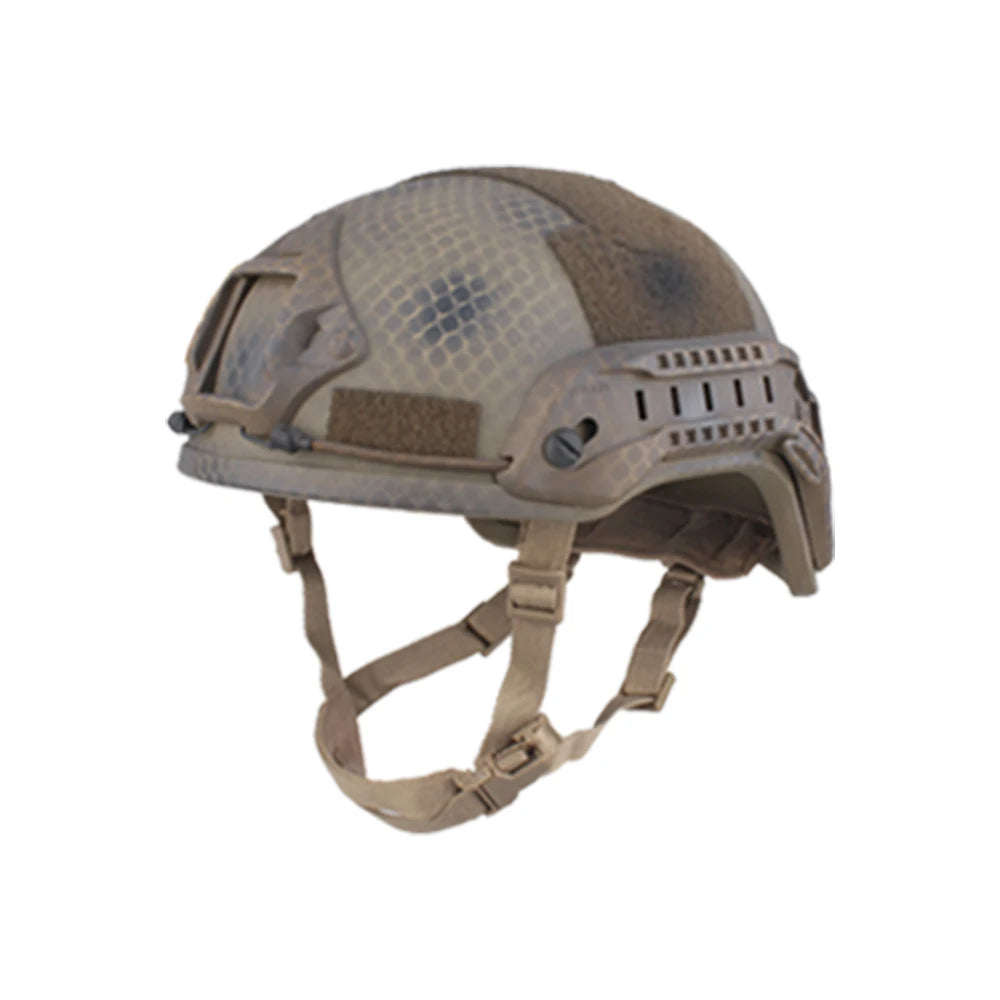 Emersongear Tactical ACH MICH 2001 Hunting Helmet Middle Covered ABS TC 2001 Helmet Advanced w NVG Shroud Side Rail Hand Protect