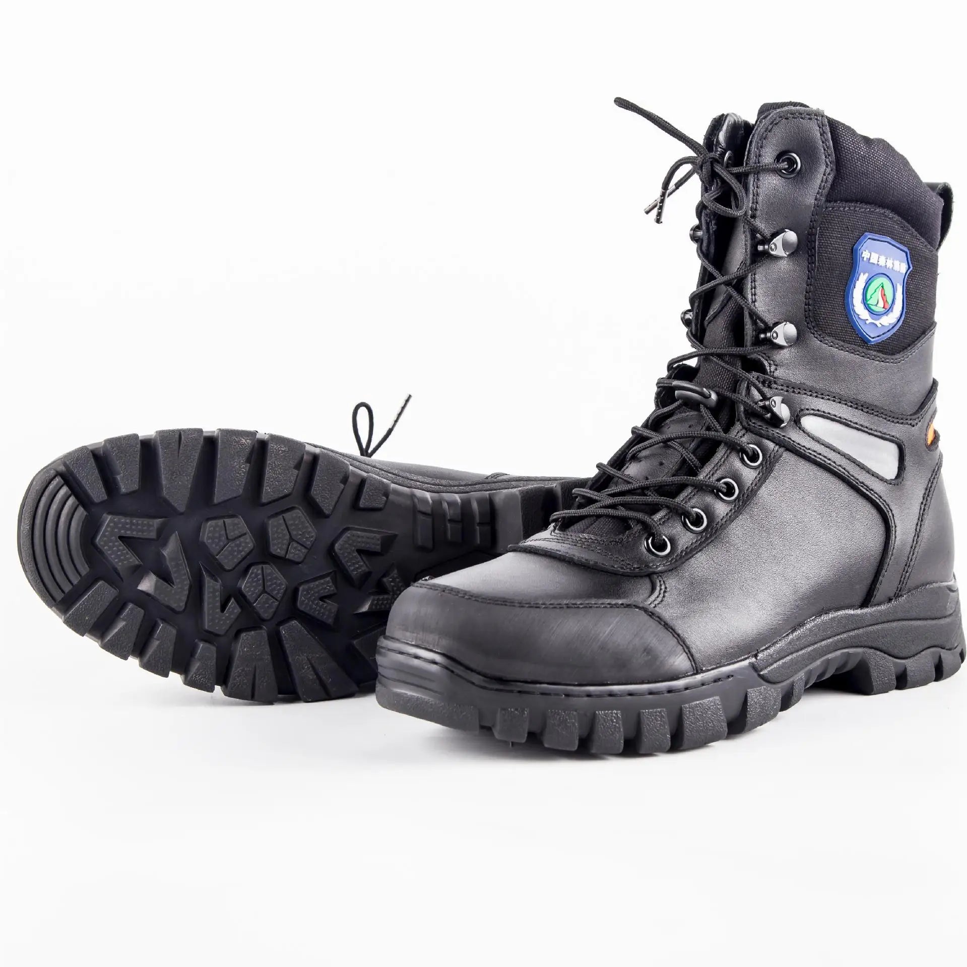 Anti Smashing Puncture Cowhide Material Forest Protection Combat Boots Emergency Rescue Outdoor Hunting Protective Labor Shoes