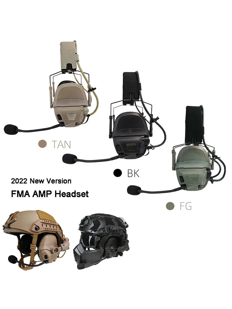 DSP FMA AMP Pro Tactical Communication Headphone Helmet-Mounted Pickup Noise Reduction Tactical Aviation Headset With Micphone