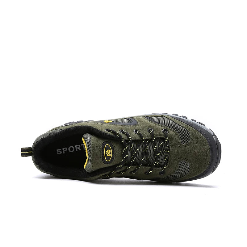 Men Hiking Shoes Suede Leather Outdoor Shoes Wear-Resistant Men Hiking Hunting Tactical Sports Shoes